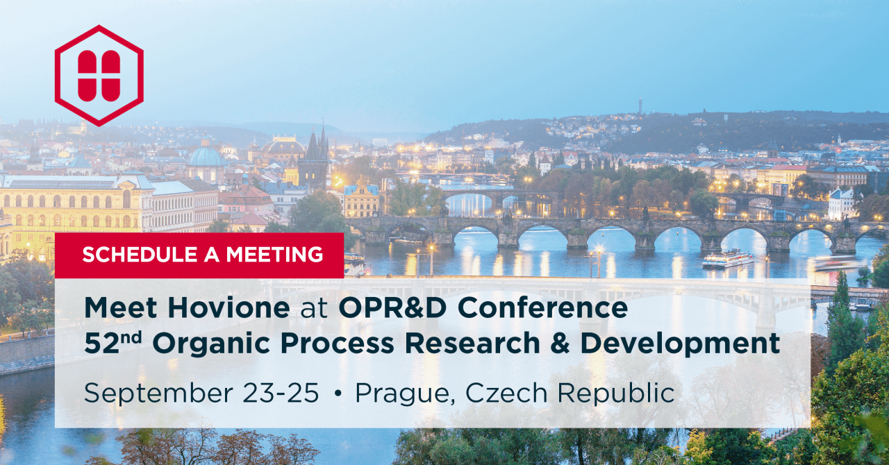 Hoviong is present at the OPR&D Conference in Prague. Contact us today and schedule a meeting | Hovione