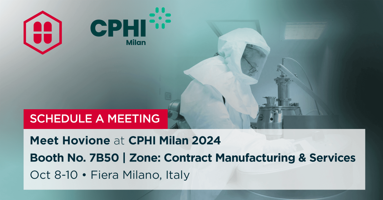 Hovione is present at CPHI Milan in October 2024, know more about the event and contact us to schedule a meeting