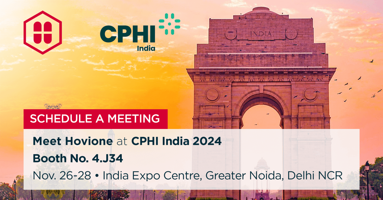 Hovione is present at CPHI India in November 2024, know more about the event and contact us to schedule a meeting